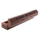 Traditional Wooden Hollow Out Incense Stick & Cone Ash Holder Storage Box