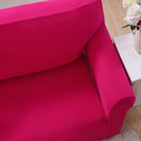 Fashionable 3-Seater Sofa Covers Couch Protector Elastic Spandex Washable Slipcover Home Hotel Office Sofa Decor Rose Red