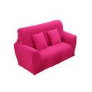 Fashionable 3-Seater Sofa Covers Couch Protector Elastic Spandex Washable Slipcover Home Hotel Office Sofa Decor Rose Red