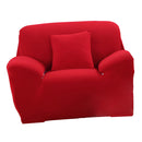 Fashionable 1-Seater Sofa Covers Couch Protector Elastic Spandex Washable Slipcover Home Hotel Office Sofa Decor Red