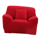 Fashionable 1-Seater Sofa Covers Couch Protector Elastic Spandex Washable Slipcover Home Hotel Office Sofa Decor Red