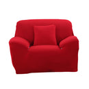 Fashionable 1-Seater Sofa Covers Couch Protector Elastic Spandex Washable Slipcover Home Hotel Office Sofa Decor Red