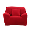 Fashionable 1-Seater Sofa Covers Couch Protector Elastic Spandex Washable Slipcover Home Hotel Office Sofa Decor Red
