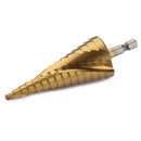 Set Of 3 Pieces HSS Spiral Cone Drill Titanium Bits Hole Metal Wood Cutters