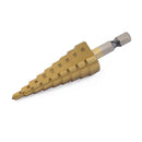 Set Of 3 Pieces HSS Step Cone Drill Hex Titanium Bits Hole Metal Wood Cutter