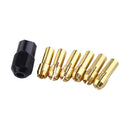 6 Pieces Drill Chuck Brass Mini Electric Bit Collets with Brass Screw Adapter