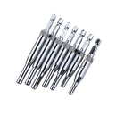 7 Pieces HSS Self Centering Door Cabinet Hinge Twist Wood Drill Bit Hex Hank