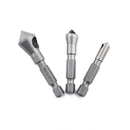 3 Pieces Woodworking Hex Blade Countersink Power Drill Bit Chamfer Oblique Hole Deburring