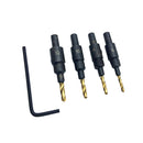4Pcs HSS Countersink Drill Bit Set Round Shank Drilling Hole Cutters for Wood and Plastic Work