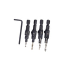 4Pcs Titanium Coated HSS Countersunk Drill Bit Set Hexagonal Shank Woodworking Drilling Bits
