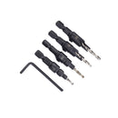 4Pcs Titanium Coated HSS Countersunk Drill Bit Set Hexagonal Shank Woodworking Drilling Bits