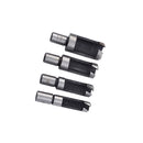 4 Pieces Carbon Steel Round Shank Wood Work Plug Cutter Cutting Power Tool Drill Bit Set