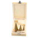 3 Pieces High Speed Steel Step Wood Metal Hole Cutting Cutter Drill Bit Set Hand Tools