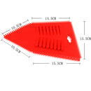 Plastic Wood Graining Pattern Scraper Wall Painting Decoration DIY Tool Red