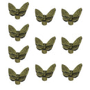 Pack of 10PCS Zinc Alloy Cabinet Wardrobe Drawer Cupboard Knob Pulls with 10 Mounting Screws Bronze