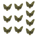 Pack of 10PCS Zinc Alloy Cabinet Wardrobe Drawer Cupboard Knob Pulls with 10 Mounting Screws Bronze