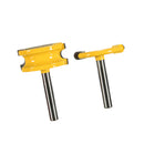 2pc 1/4'' Shank Flute and Bead Wood Router Bits Set 1/4'' Diameter