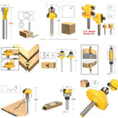 2pc 1/4'' Shank Flute and Bead Wood Router Bits Set 1/4'' Diameter