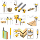 2pc 1/4'' Shank Flute and Bead Wood Router Bits Set 1/4'' Diameter