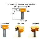 1/4" Diameter 1/2" Shank Flute And Bead Router Bit Woodworking Cutting Tools