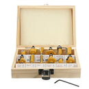12pc/set Carbide Router Bits 1/4" Shank 6.35mm Rotary Power Tool Accessories