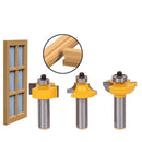 3pcs/set Door Plank Wood Working Tools Curboard Cutter Router Bits 1/2" Shank