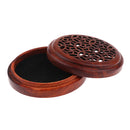 Traditional Wooden Incense Stick Holder Box Inlay Cone Burner Ash Catcher