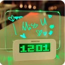 LED Digital Alarm Clock Luminous Fluorescent Message Memo Board Backlight with Highlighter