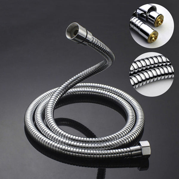 1.5 Meter 1/2'' Thread Stainless Steel Bath Shower Head Flexible Hose Pipe Replacement Tube