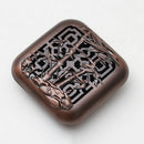 Chinese Incense Censer Sandalwood Tibet Buddhism Burner Holder Bowl - Bamboo