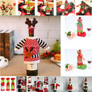 2Pieces/Set Wine Bottle Cover Xmas Santa Table Decor Christmas Bottle Cap Gift