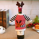 2Pieces/Set Wine Bottle Cover Xmas Santa Table Decor Christmas Bottle Cap Gift