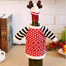 2Pieces/Set Wine Bottle Cover Xmas Santa Table Decor Christmas Bottle Cap Gift