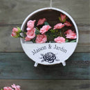 Wall Hanging Wooden Flowerpot Basket Potted Succulent Plant Flower Pot Home Garden Yard Floral Decor