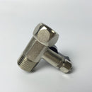 Nickel Plated 1/2'' to 3/8'' Ball Valve Faucet Tap Shut-off Switch Tee Union