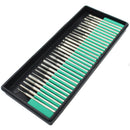 30pieces Diamond Coated Alloy Rotary Pointed Head Burrs Rock Grinding Tool 3mm