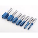7Pieces Straight Flush Trim Router Bit Set 8mm Shank 6,8, 10,12,14,18, 20mm