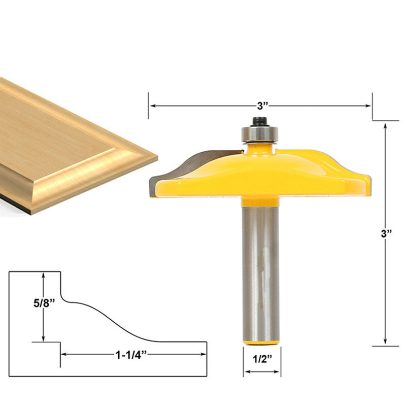 1/2'' Shank Raised Panel Router Bit - Ogee Door