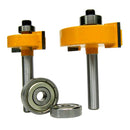 T-Slot Slotting & Rabbeting Router Bit Set 1/4'' Shank