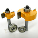 T-Slot Slotting & Rabbeting Router Bit Set 1/4'' Shank