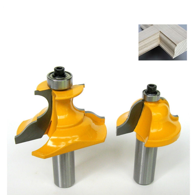 Roman Ogee & Pedestal Edging Router Bit - 2 Bits Set -1/2'' Shank Cutter