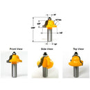 Roman Ogee & Pedestal Edging Router Bit - 2 Bits Set -1/2'' Shank Cutter