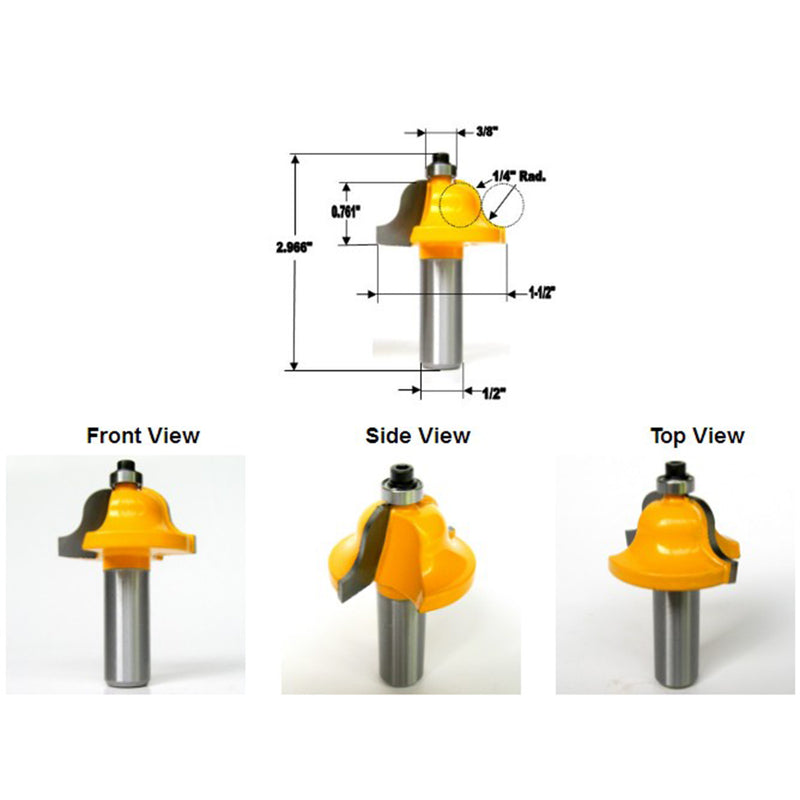 Roman Ogee & Pedestal Edging Router Bit - 2 Bits Set -1/2'' Shank Cutter