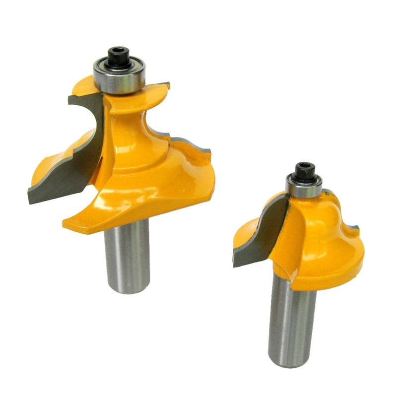 Roman Ogee & Pedestal Edging Router Bit - 2 Bits Set -1/2'' Shank Cutter