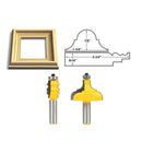 2 Bits Picture Frame Router Bit Set - 1/2'' Shank - Framework Complete Cutter