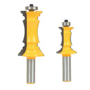 2 Bits Miter Frame Molding Router Bit Set - 1/2'' Shank 3-1/2'' 4-1/2'' Height