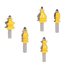 5pcs 1/2'' Shank Rail&Stile Cabinet Door Cutter Router Bit Tool Woodcutters
