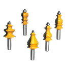 Raised Panel Router Bits -5pc 1/2'' Shank Cove Cabinet Door Woodworking Tool