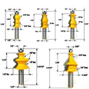 Raised Panel Router Bits -5pc 1/2'' Shank Cove Cabinet Door Woodworking Tool