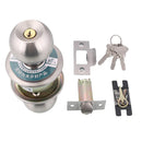 Entry Round Ball Door Knob Set Handle Entrance Passage Lock With 3 Keys for 30-50mm Door Thickness